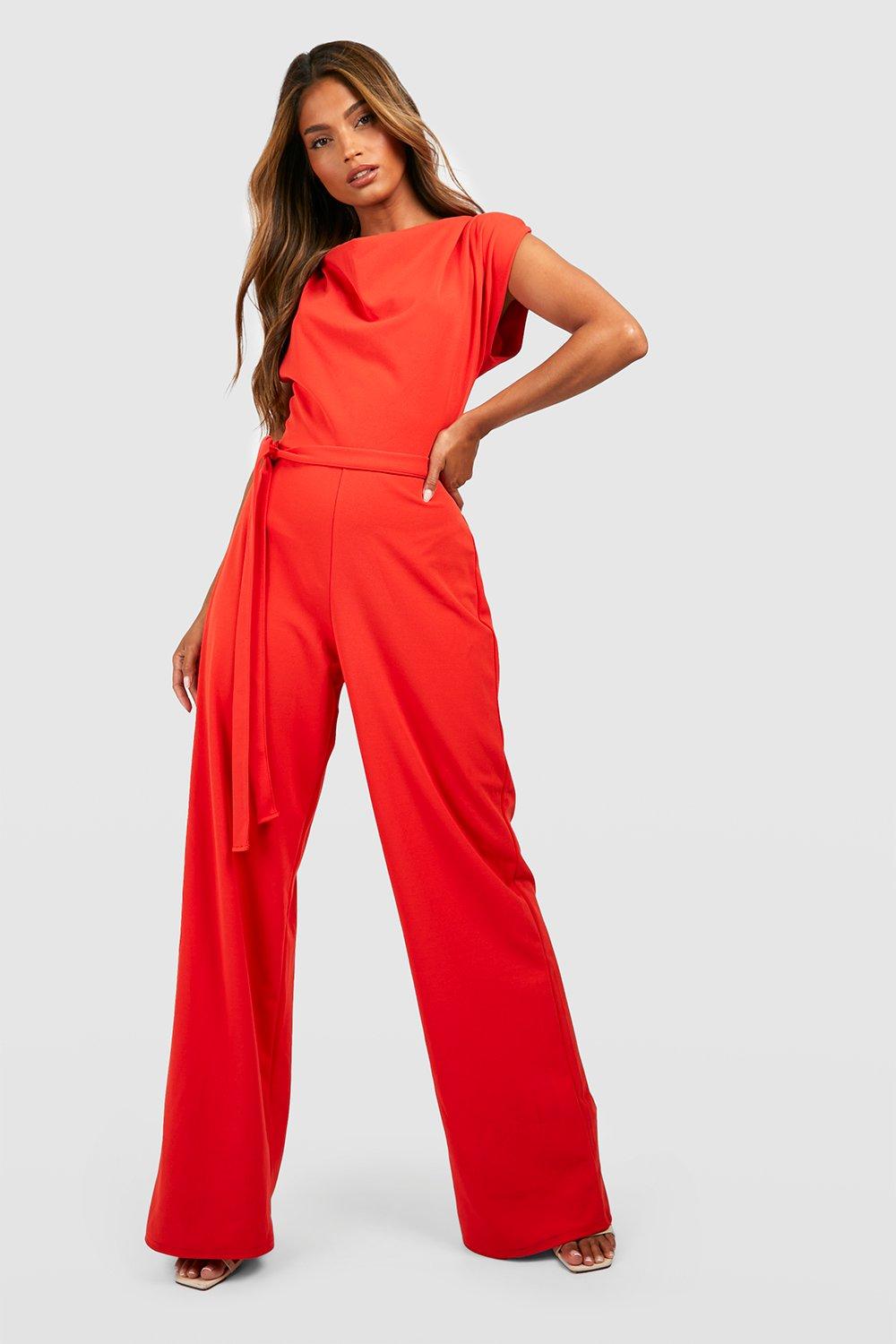 Crepe wide sales leg jumpsuit